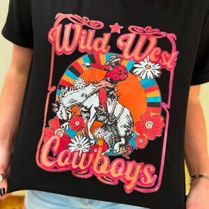 Wild West Cowboys Black T-Shirt